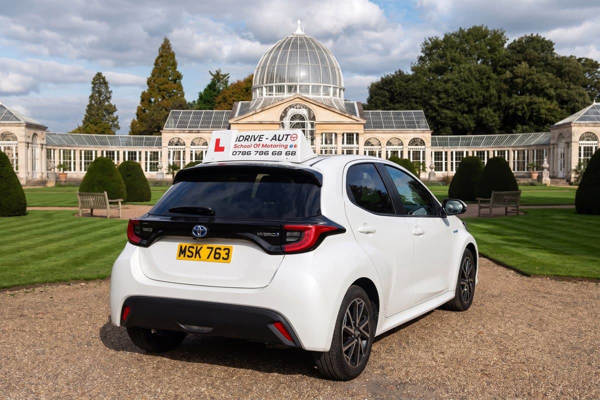 iDrive Auto driving school car at Syon Park, ready for driving lessons in Isleworth