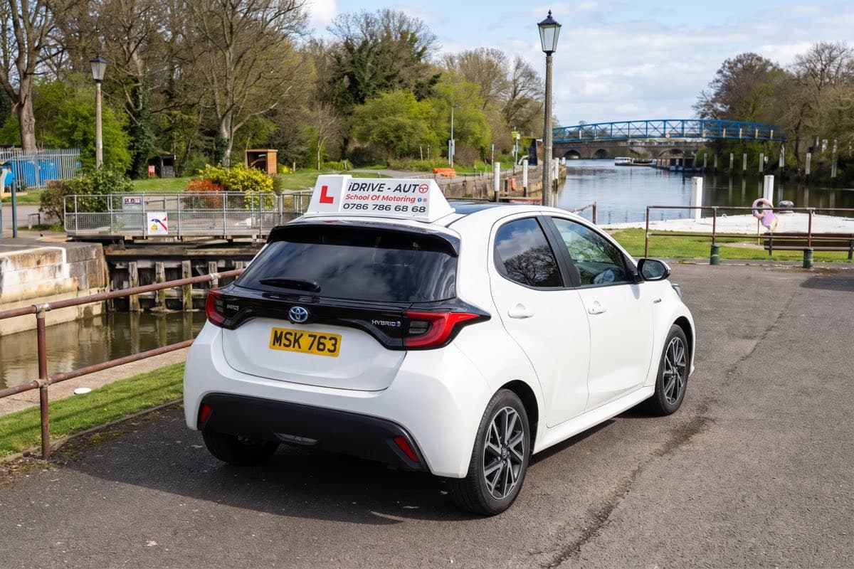 iDrive Auto driving school car at Teddington Lock, ready for driving lessons in Teddington